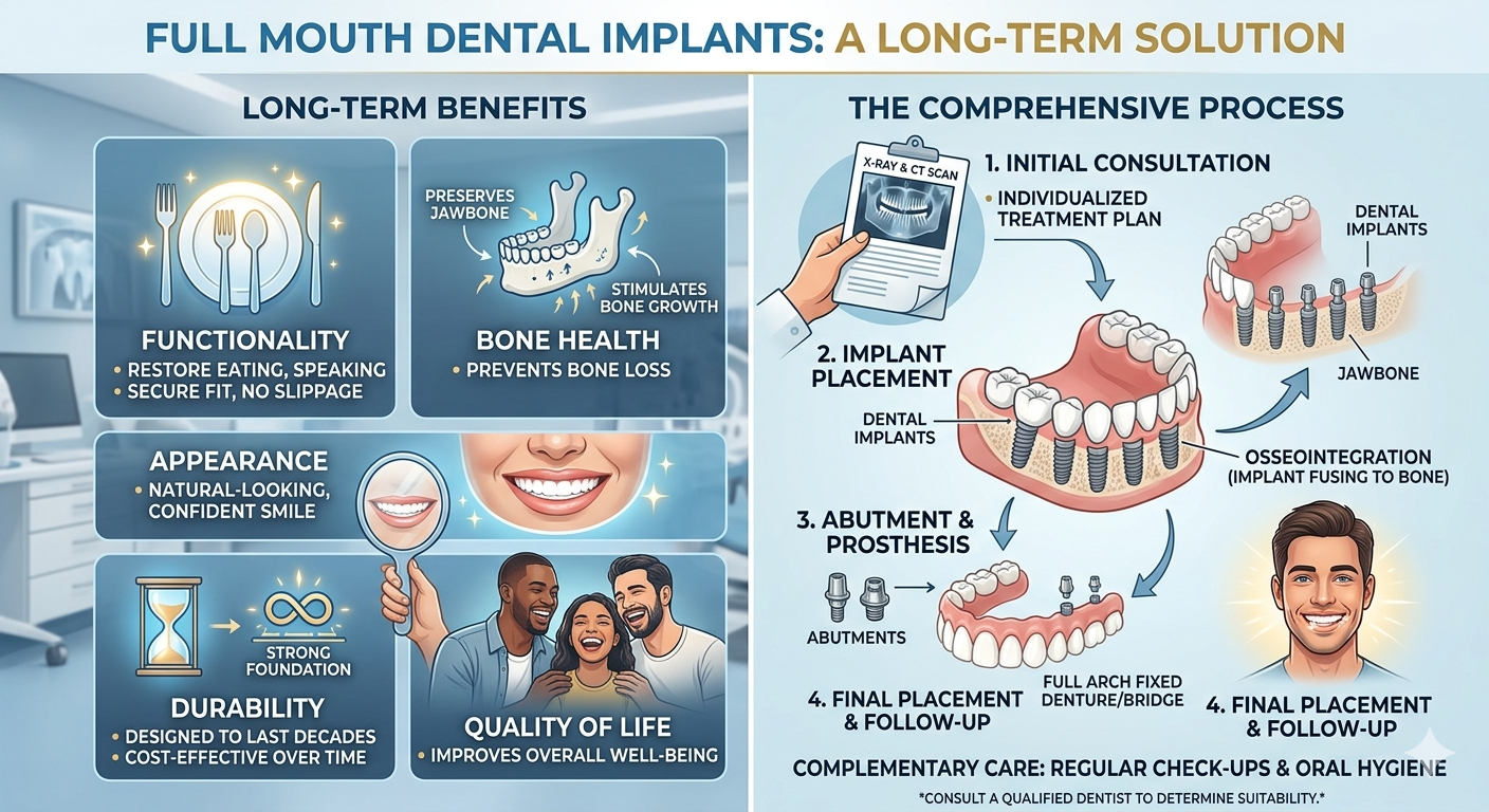 Full Mouth Dental Implants A Long-Term Solution